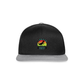 Dino Kindergarten - Snapback Cap - Schwarz/Grau - Vorne
