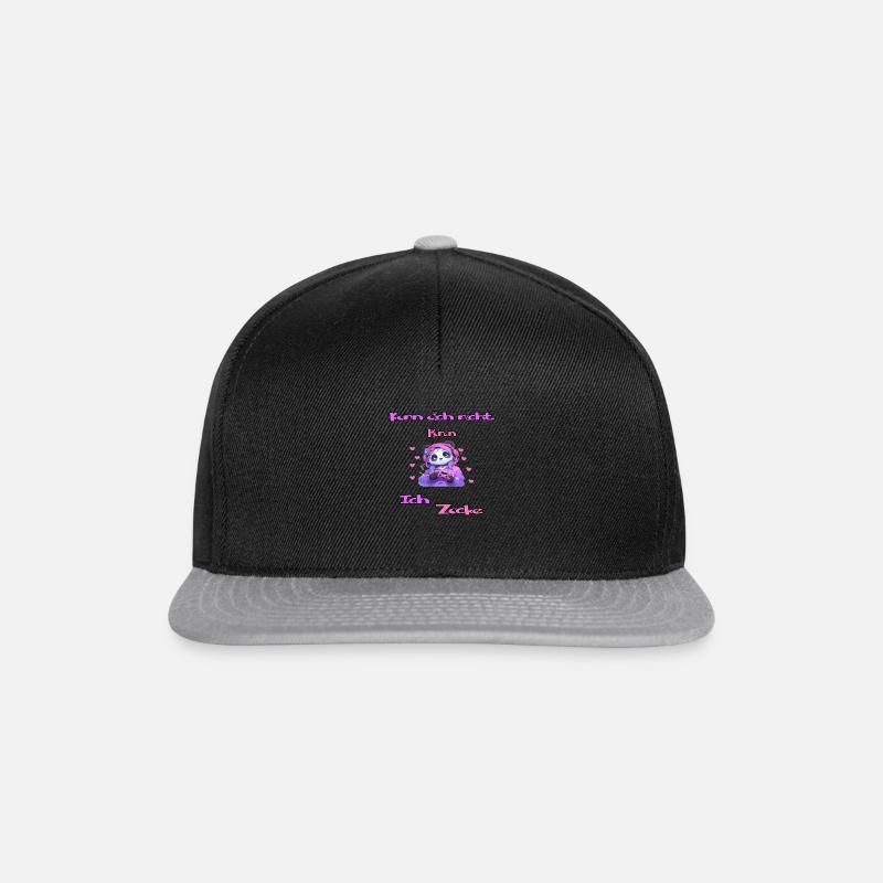 kannnichthörenzocke3 - Snapback Cap - Schwarz/Grau