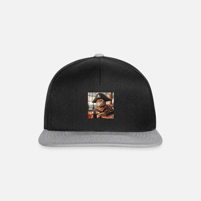 Chat pirate - Casquette snapback - noir/gris