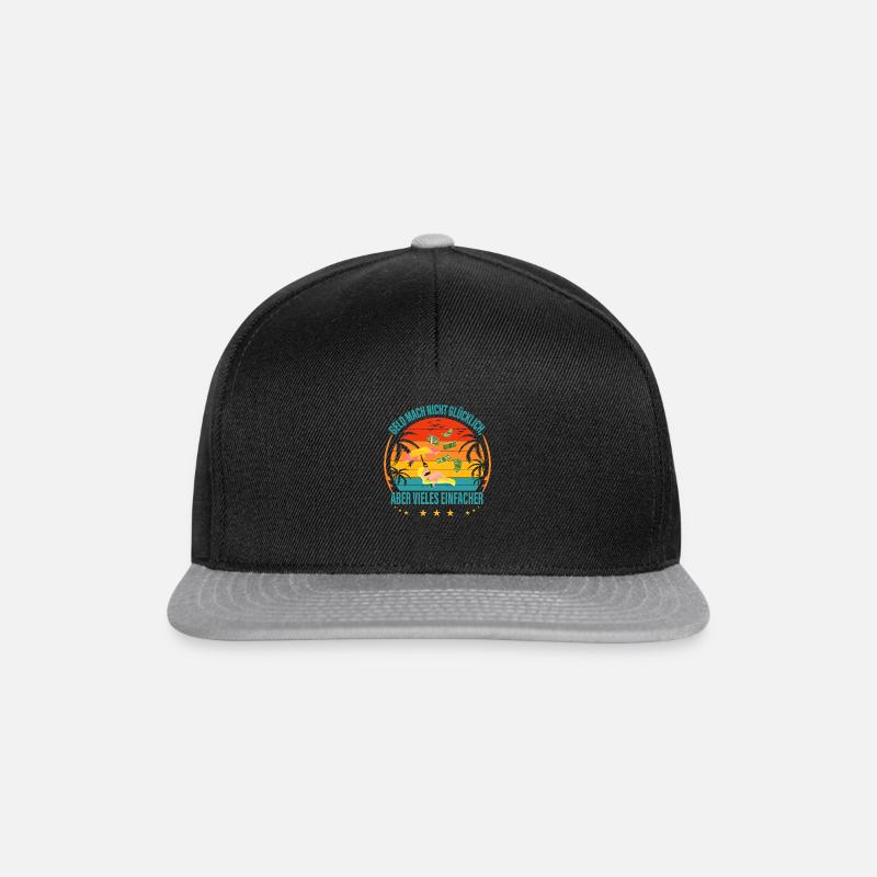 Geld und Glück - Snapback Cap - Schwarz/Grau