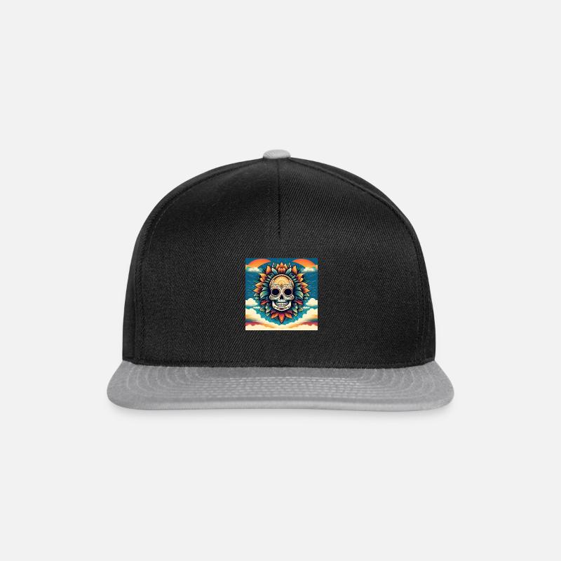 mexican sun artwork death - Snapback Cap - Schwarz/Grau