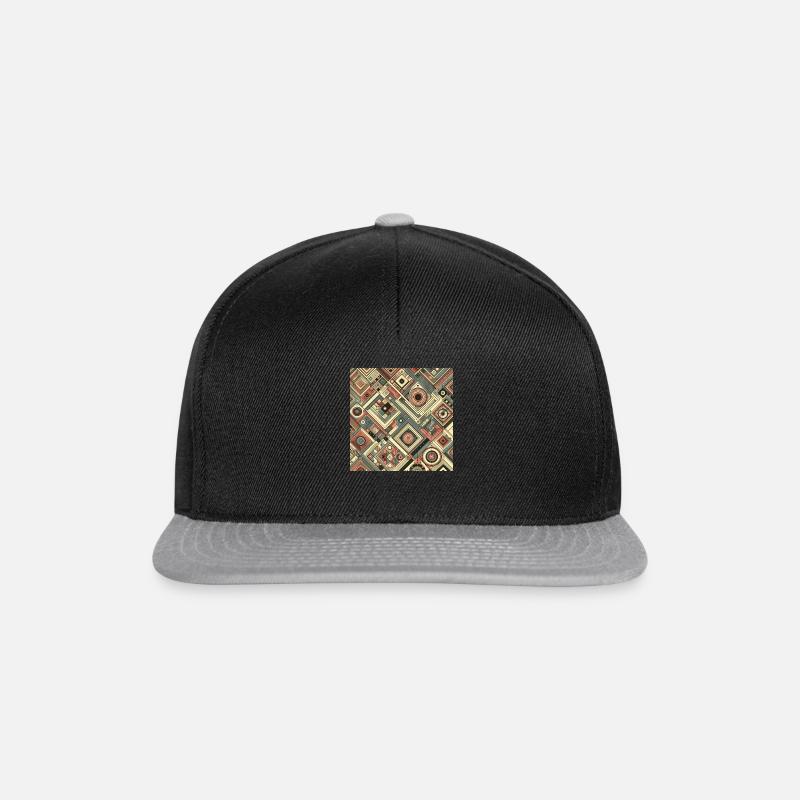 Retro-abstrakt4 - Snapback Cap - Schwarz/Grau