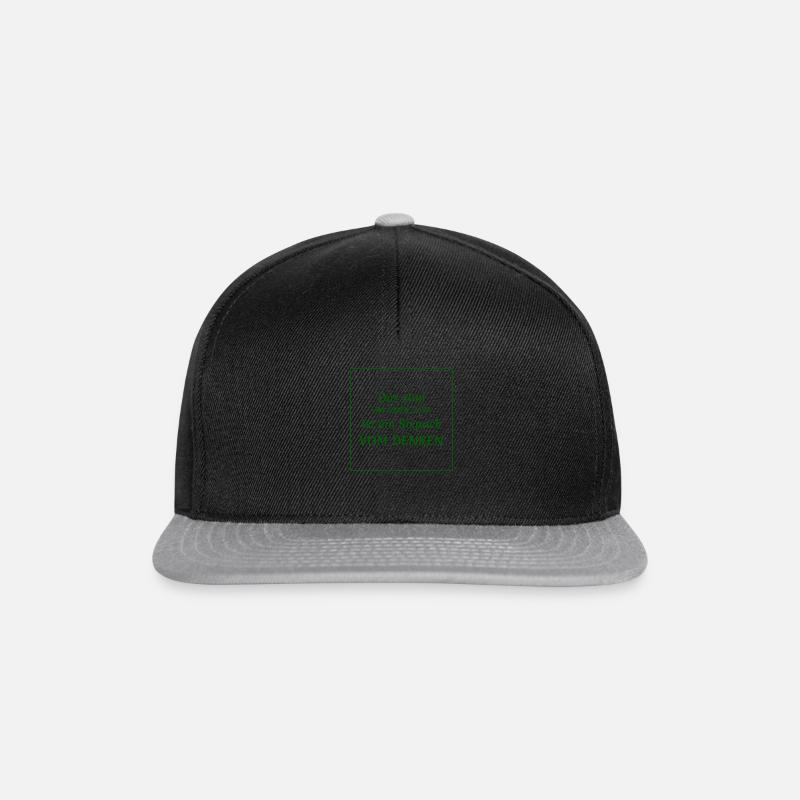 Dictons drôles - Penser vs. pack de six - Casquette snapback - noir/gris