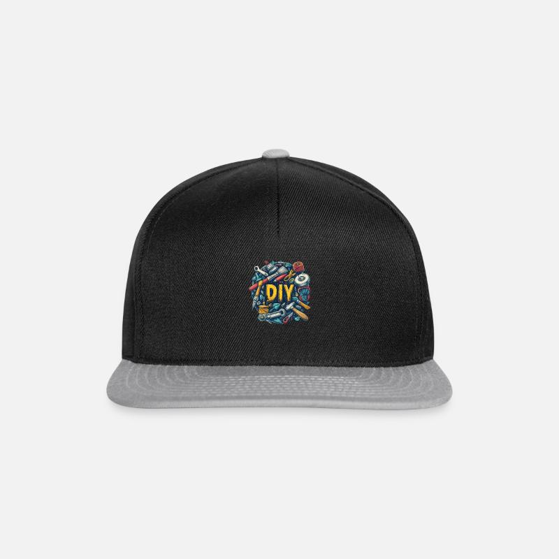 Créativité en action | DIY - Casquette snapback - noir/gris