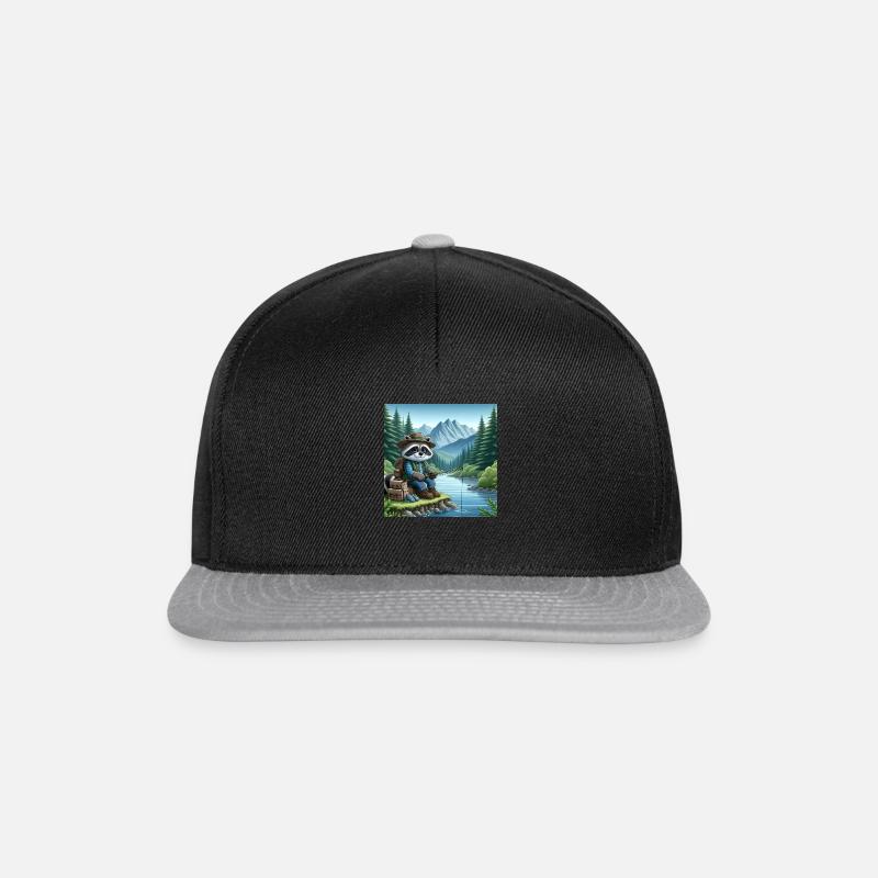 Waschbärfischer - Snapback Cap - Schwarz/Grau