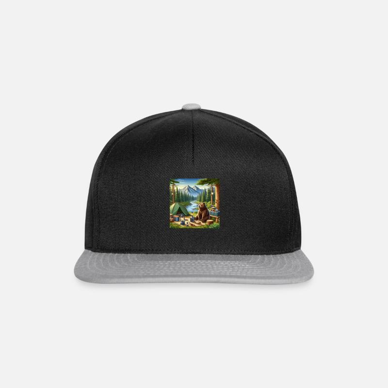 Bärcamping - Snapback Cap - Schwarz/Grau