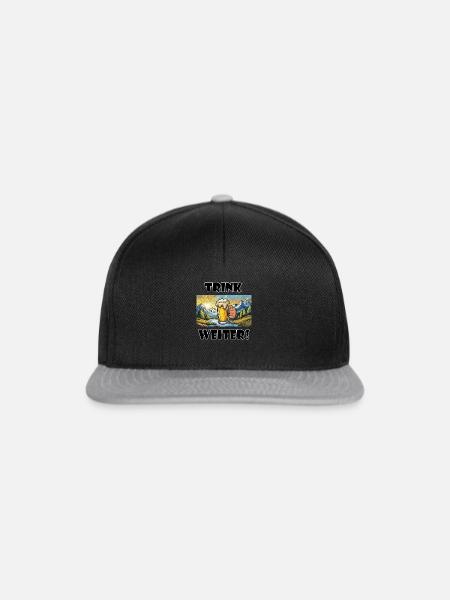 Trink weiter! - Snapback Cap - Schwarz/Grau