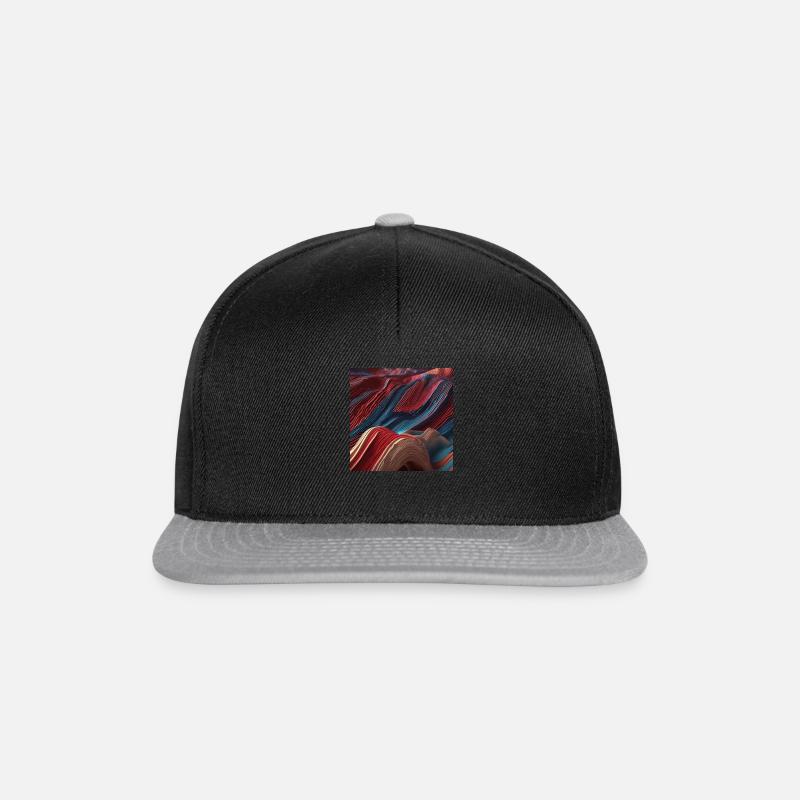 Colorful Mountains - Snapback Cap - black/grey