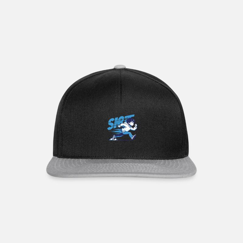 Dynamic Runner illustration - Snapback Cap - black/grey
