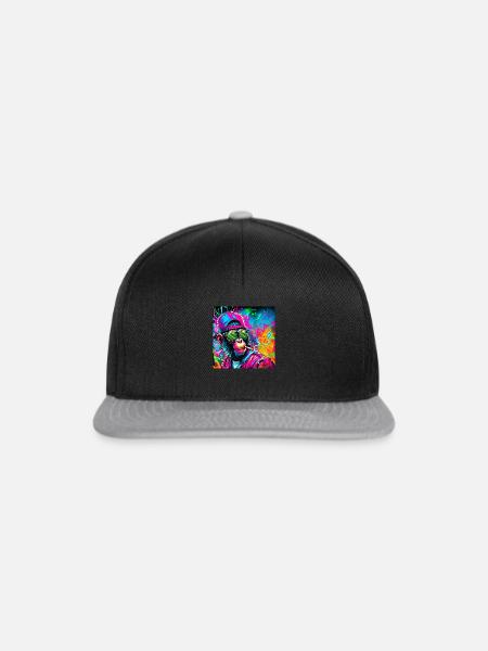 Neon Monkey - Snapback Cap - Schwarz/Grau