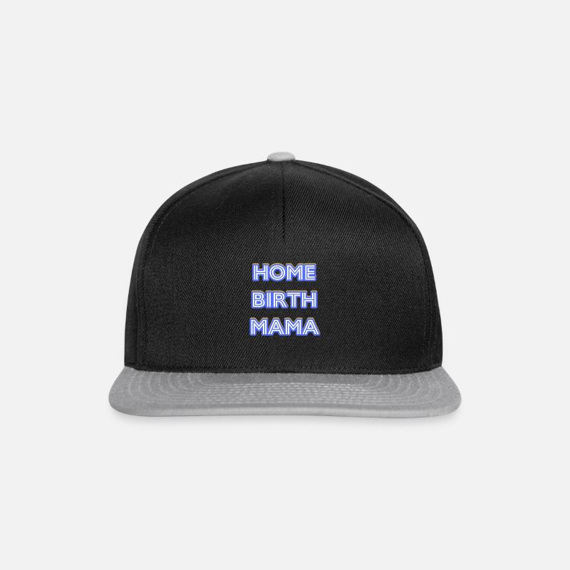 Homebirthmama - Snapback Cap - Schwarz/Grau