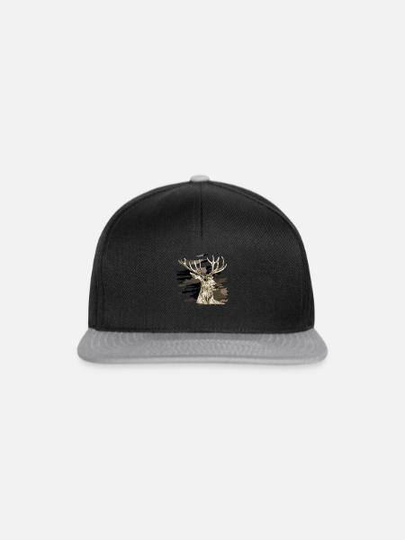 Hirsch - Snapback Cap - Schwarz/Grau