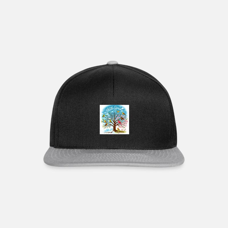Hello Spring - Snapback Cap - black/grey