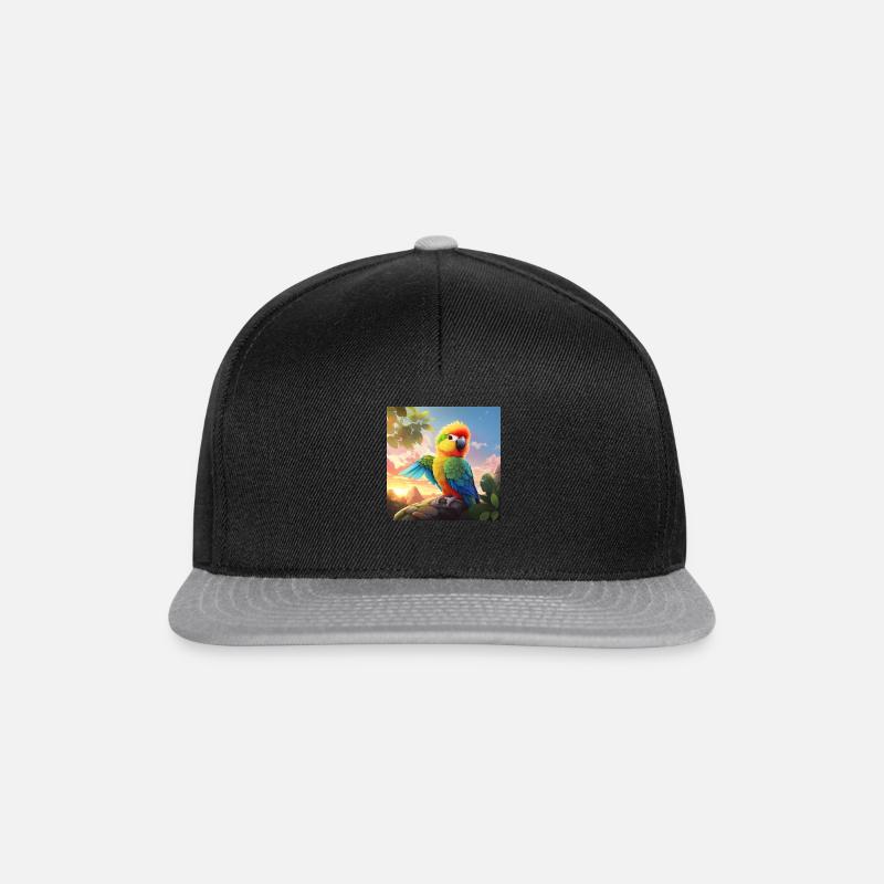 Rainbow budgie - Snapback Cap - black/grey