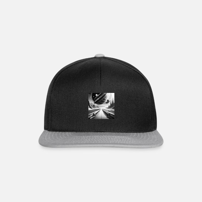 Dans Idle Art 06b - Space Trip - Snapback Cap - Schwarz/Grau