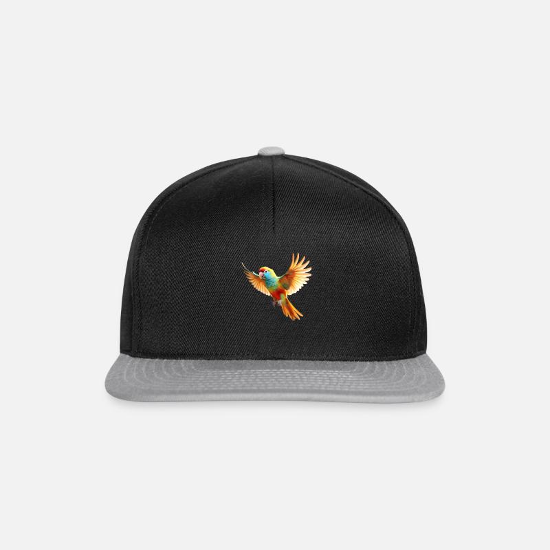 Papagei - Snapback Cap - Schwarz/Grau