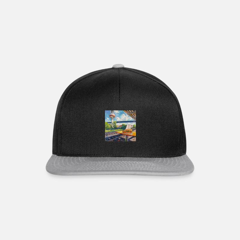 Kebab dans la ville - Casquette snapback - noir/gris