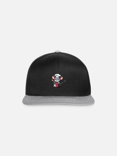 Die lustige Mausi Maus - Snapback Cap - Schwarz/Grau