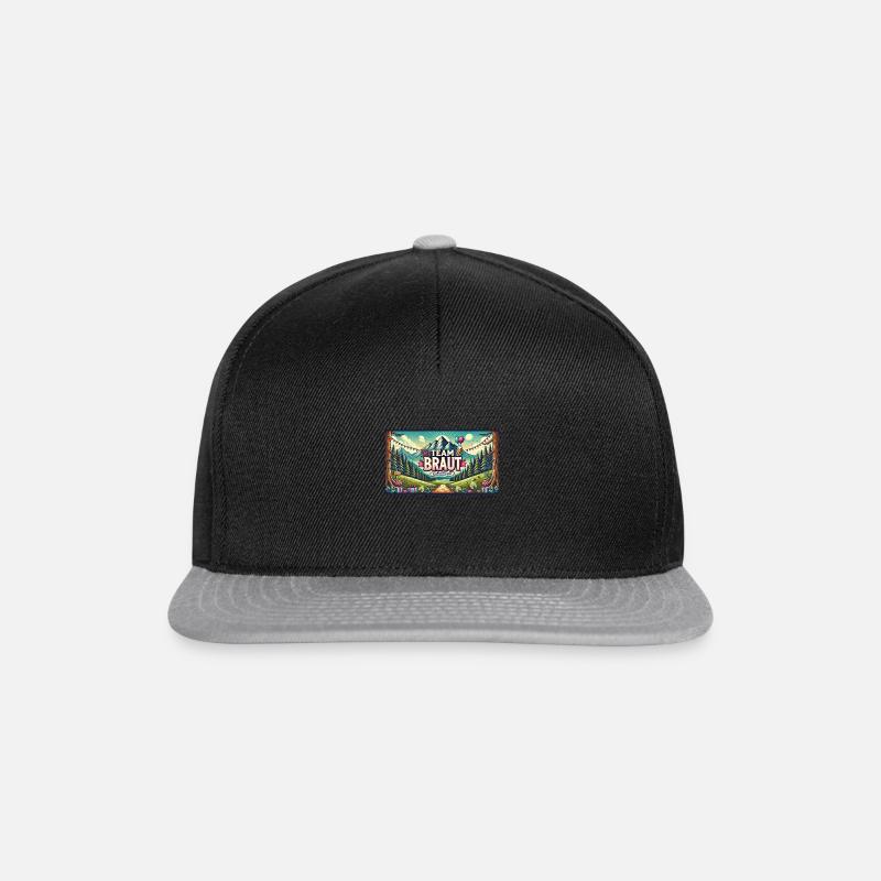 Team Braut - Snapback Cap - Schwarz/Grau