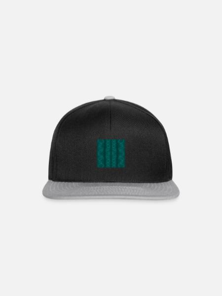 Grüne vertikale Wellen - Snapback Cap - Schwarz/Grau