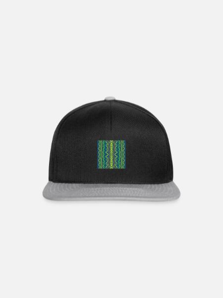 Farbwellen - Snapback Cap - Schwarz/Grau