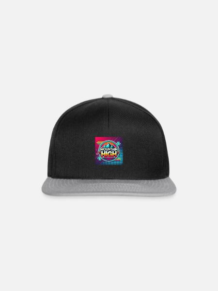 Mountain High Retro - Snapback Cap - Schwarz/Grau