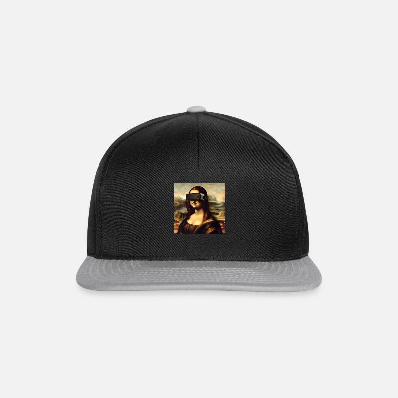 Mona Lisa Virtual Reality - Snapback Cap - Schwarz/Grau