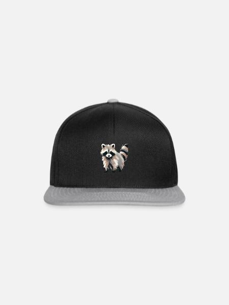 Waschbär - Snapback Cap - Schwarz/Grau