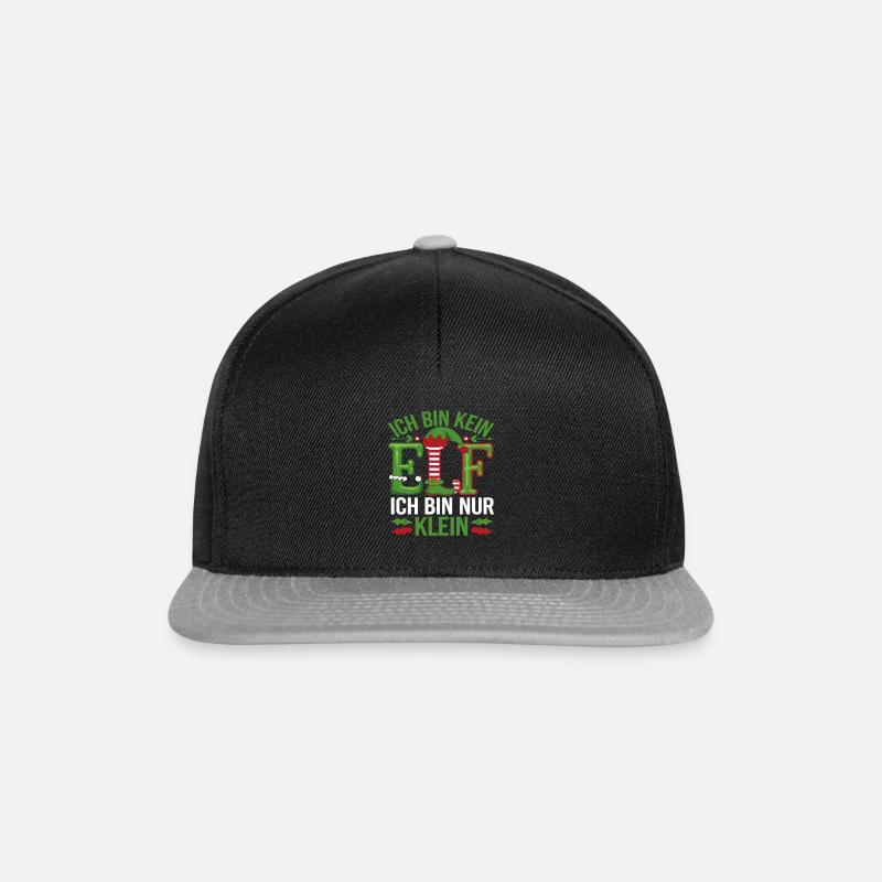 Ich bin kein Elf - Snapback Cap - Schwarz/Grau