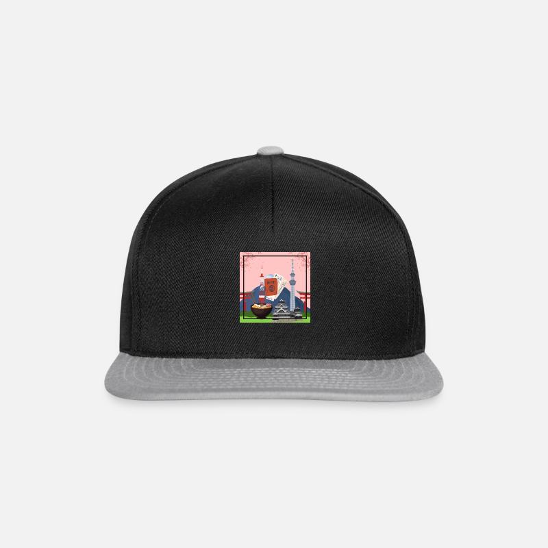 japan reise - Snapback Cap - Schwarz/Grau