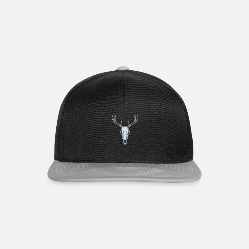 Deer skull - Snapback Cap - black/grey