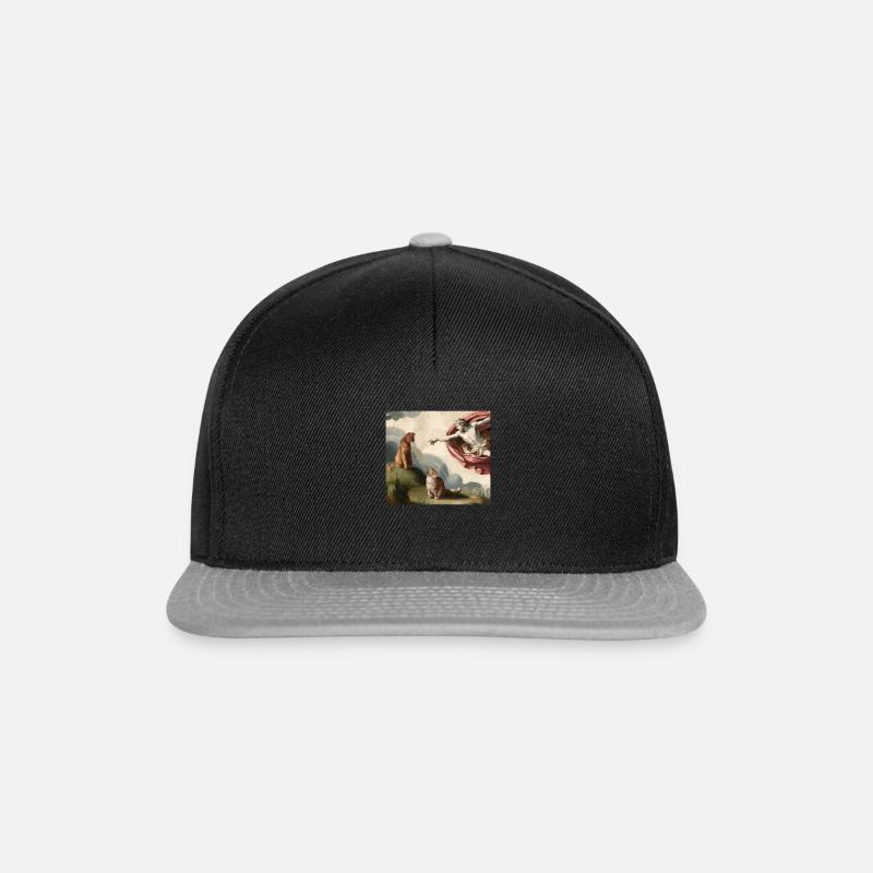Michelangelo Katze - Snapback Cap - Schwarz/Grau