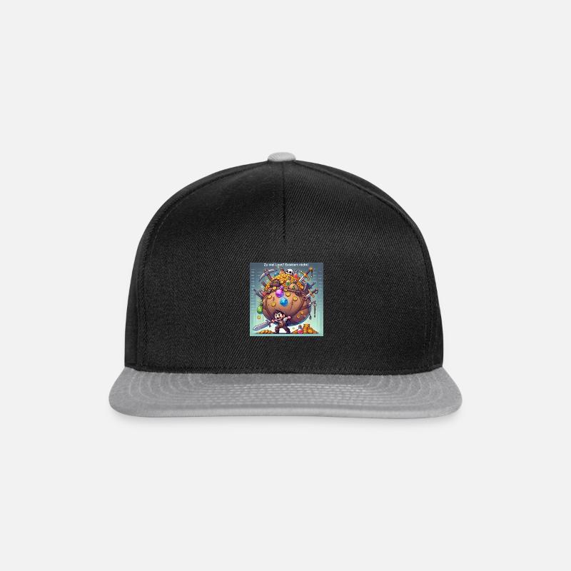 Zuviel Loot? Existiert nicht! - Snapback Cap - Schwarz/Grau