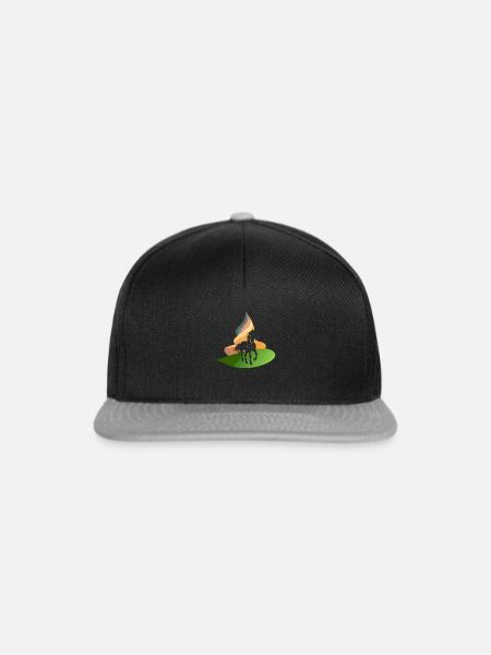 Pferde Wildpferd - Snapback Cap - Schwarz/Grau