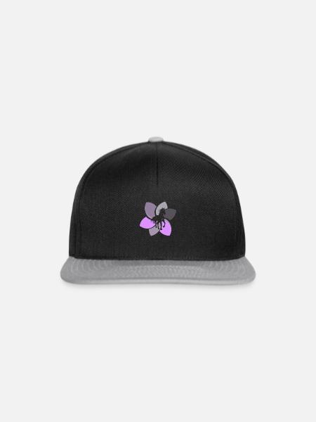 Pferd Pferdekopf - Snapback Cap - Schwarz/Grau