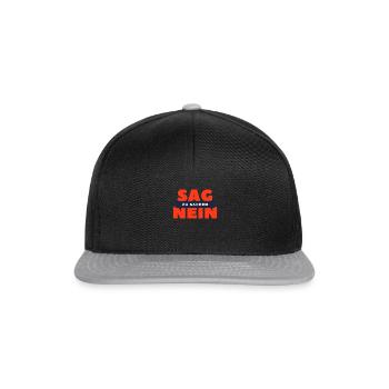 Sag nein zu Sachen - Snapback Cap - Schwarz/Grau - Vorne