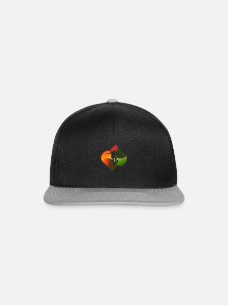 Longboard Skateboard Boarder - Snapback Cap - Schwarz/Grau