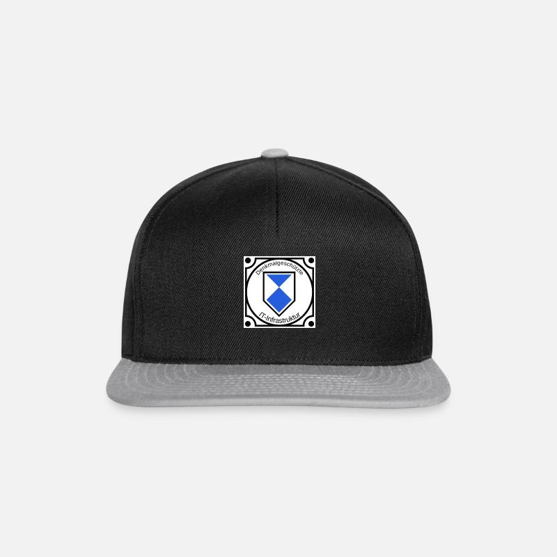Denkmalgeschützte IT-Infrastruktur - Snapback Cap - Schwarz/Grau
