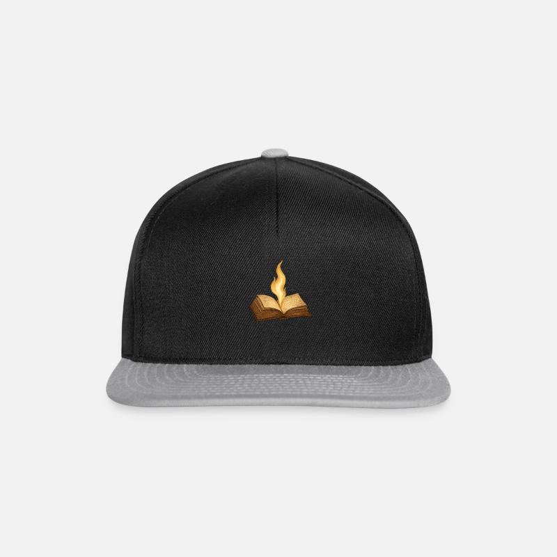 Flammenbuch - Snapback Cap - Schwarz/Grau