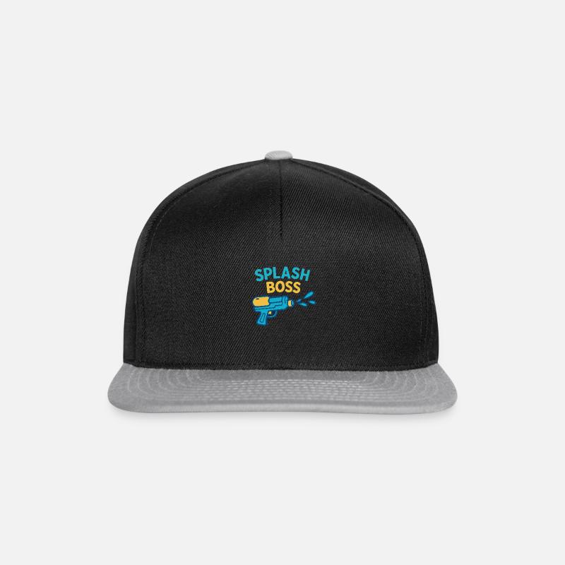 Wasserpistole - Snapback Cap - Schwarz/Grau