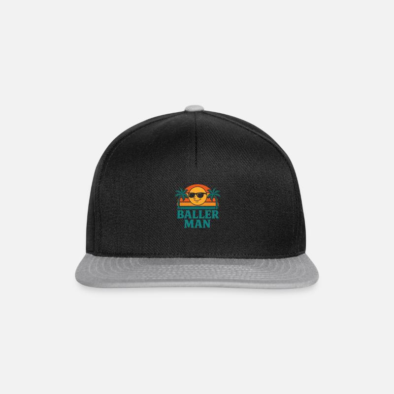 BALLERMAN - Snapback Cap - Schwarz/Grau