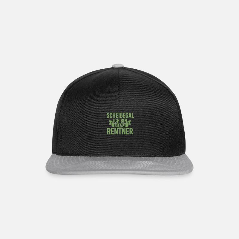 Ich Bin Bald Rentner Spruch - Snapback Cap - Schwarz/Grau