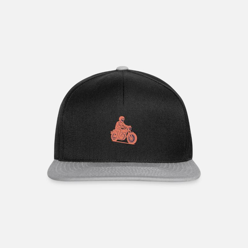 Motorcycle Chopper Biker - Snapback Cap - black/grey