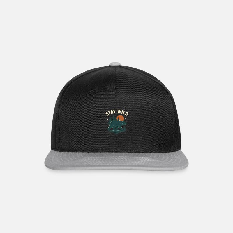 Stay wild - Snapback Cap - Schwarz/Grau