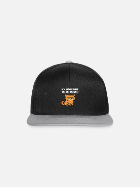 Katze Mimimimi - Snapback Cap - Schwarz/Grau