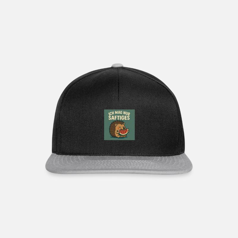 Ich mag nur Saftiges - Snapback Cap - Schwarz/Grau
