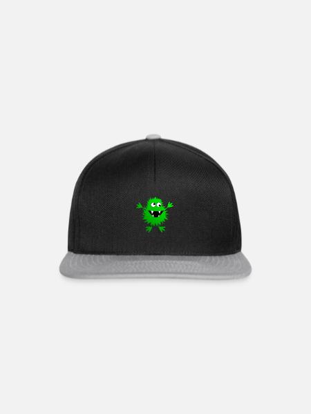 grünes Monster - Snapback Cap - Schwarz/Grau