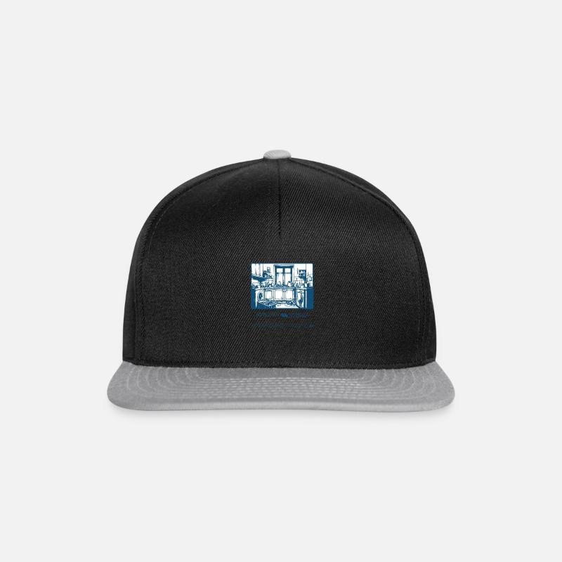 Kitchen Stinks Illustration - Snapback Cap - black/grey