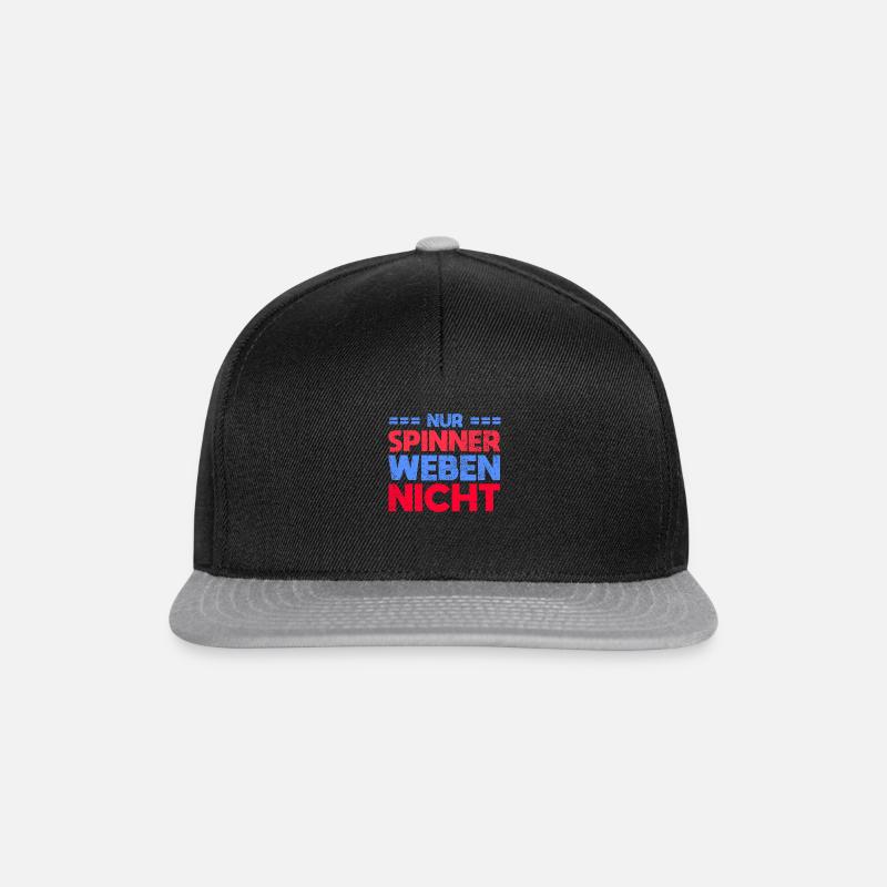 Nur Spinner Weben Nicht - Snapback Cap - Schwarz/Grau