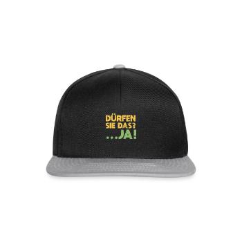 Dürfen Sie Das? ...Ja! - Snapback Cap - Schwarz/Grau - Vorne